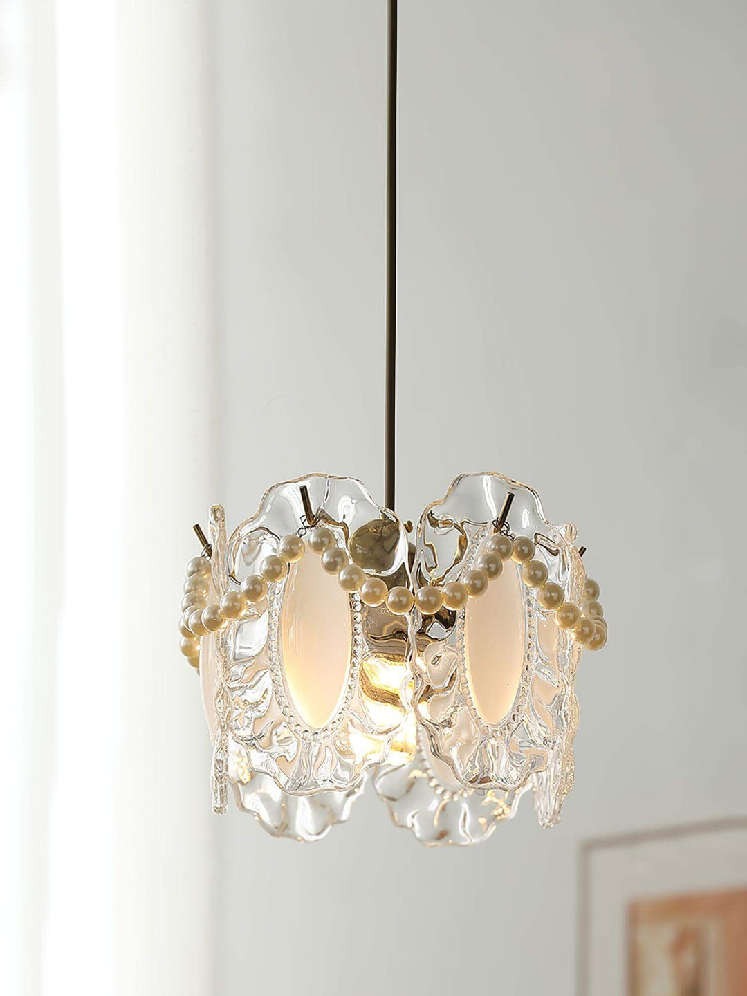 Bloemen Glas Hanglamp - Elegant Design