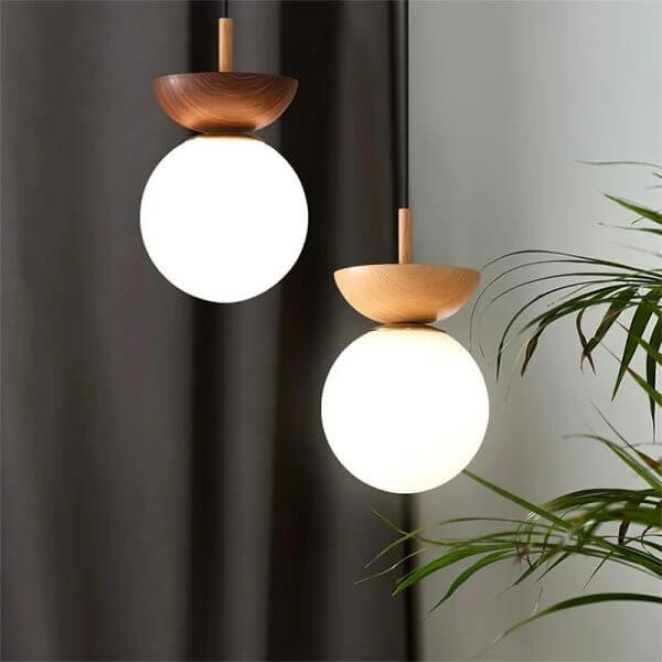 Scandinavische Hanglamp - Houtdesign