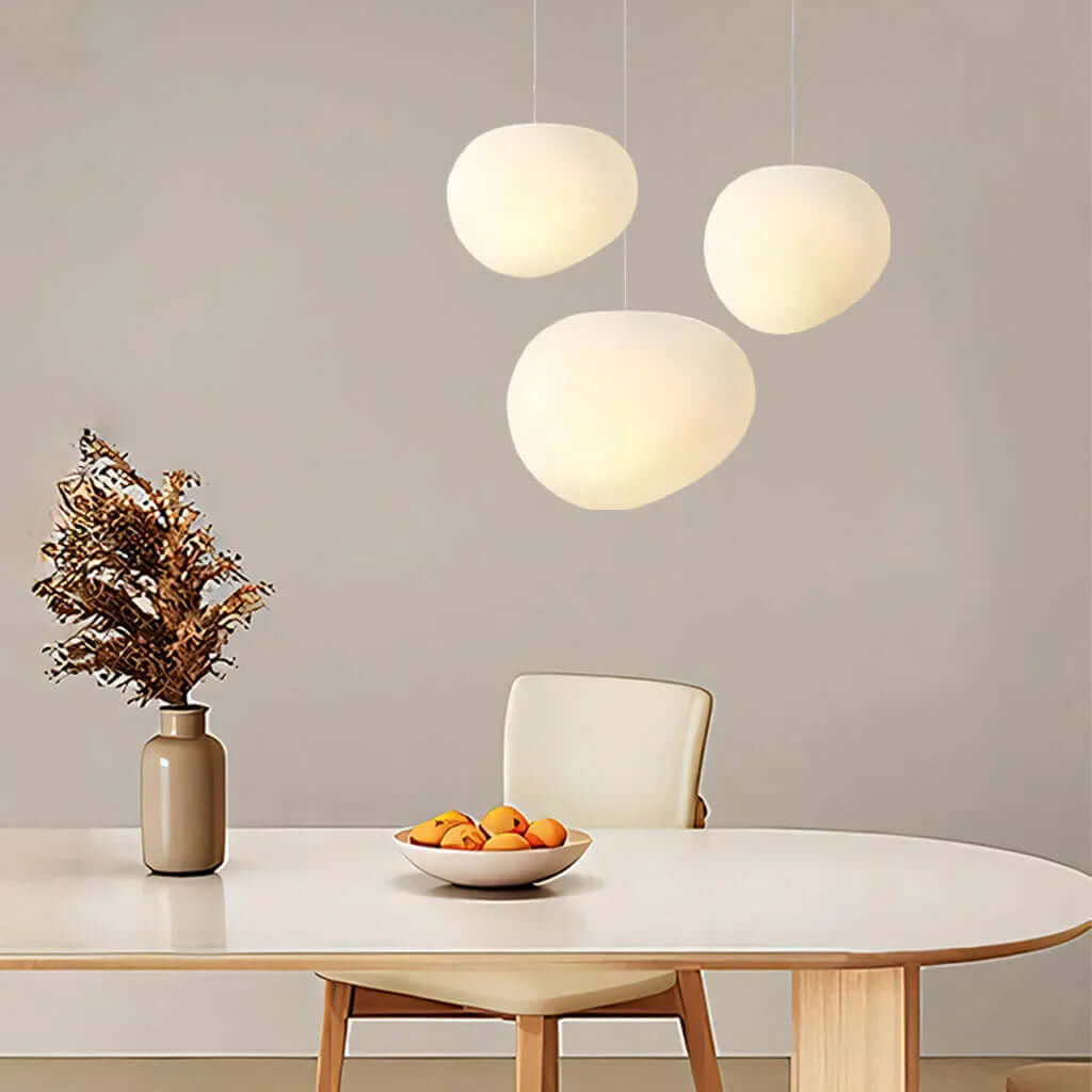 Witte Kiezel Hanglamp - Modern & Minimalistisch