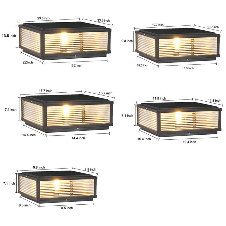 Moderne LED Buitenpaallamp met Geribbeld Glas