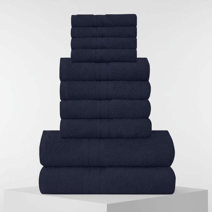Sneldrogende, super absorberende 10-delige handdoekenset voor optimale hygiëne en comfort.
