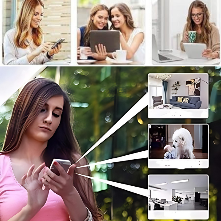 1080P draadloze WiFi beveiligingscamera met HD-resolutie, eenvoudig te installeren voor binnen en buiten, bedienbaar via app