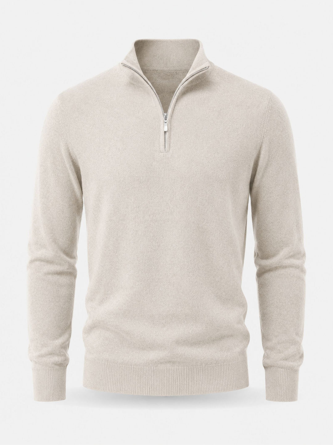 Stijlvolle heren V-hals trui met ritssluiting, perfect voor casual en verfijnde looks.