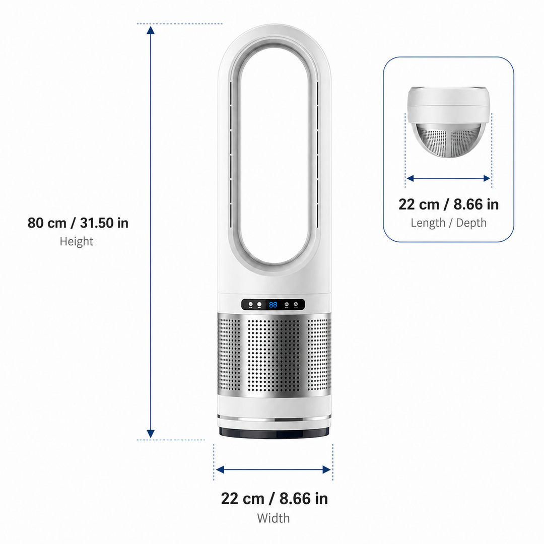 Bladloze Torenventilator - Stille Koeling voor Elk Interieur