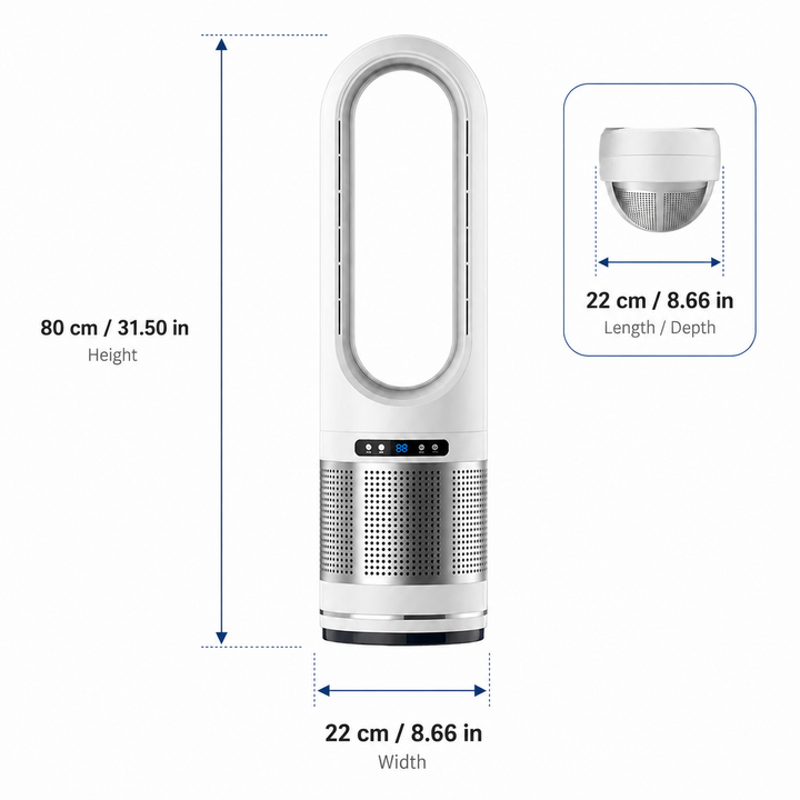 Bladloze Torenventilator - Stille Koeling voor Elk Interieur