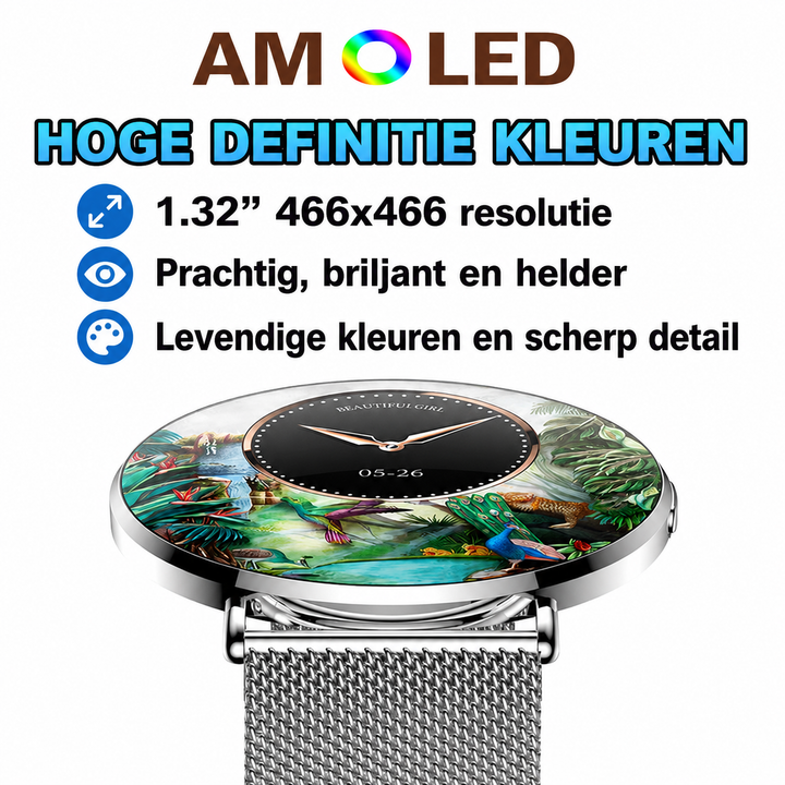 Luxe Galaxy Smartwatch voor Vrouwen – Stijl en Gezondheidsmonitoring