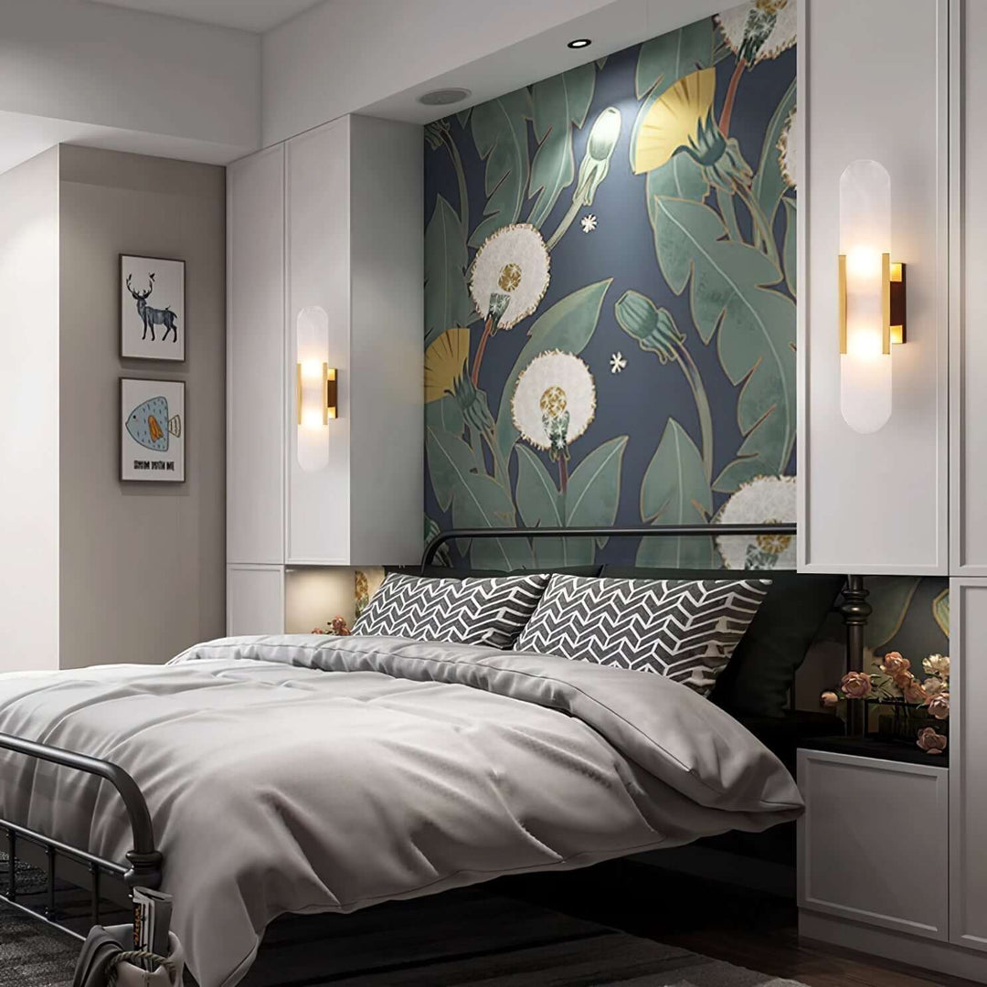 Moderne Wandlamp - Albast & Metaal