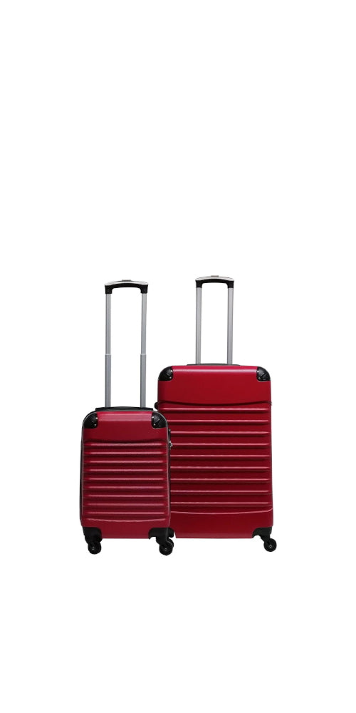2-delige hardshell kofferset Siena Rosso. Rode koffers voor veilig en stijlvol reizen met voldoende bagage.