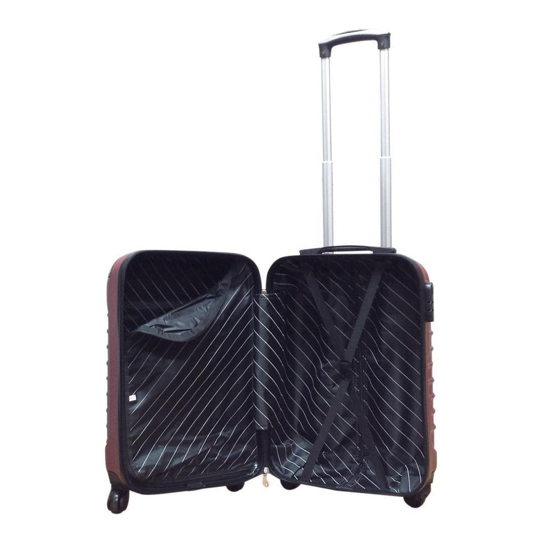 Complete 2-delige kofferset Siena Rosso, ideaal voor weekendjes weg en langere vakanties, handig en stijlvol.
