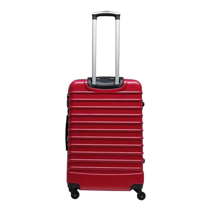 Reiskoffers voor vakantie en weekendje weg: 2-delige rode hardshell set met wielen en cijferslot.
