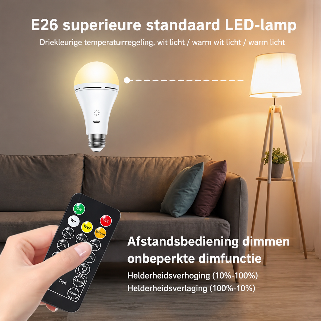Draadloze Oplaadbare LED Tafellamp - Flexibel & Helder