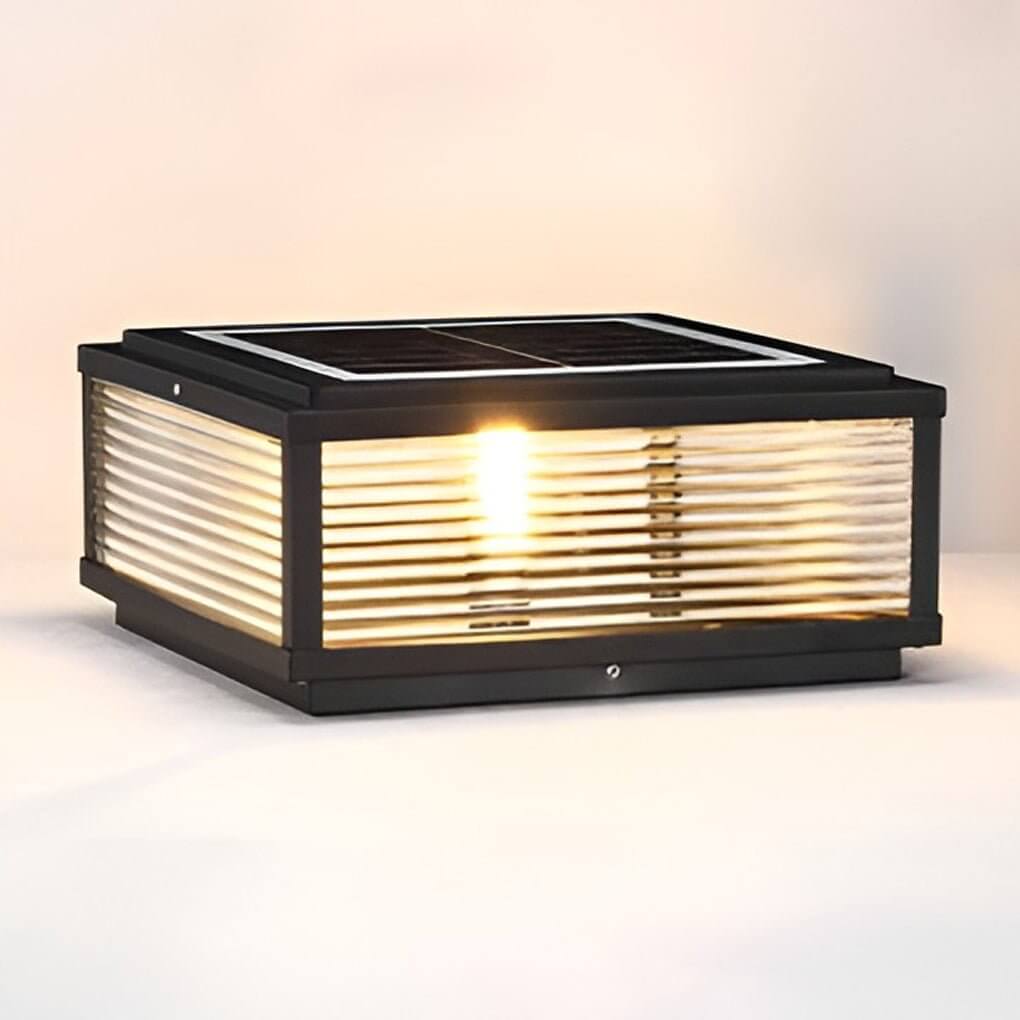 Moderne LED Buitenpaallamp met Geribbeld Glas