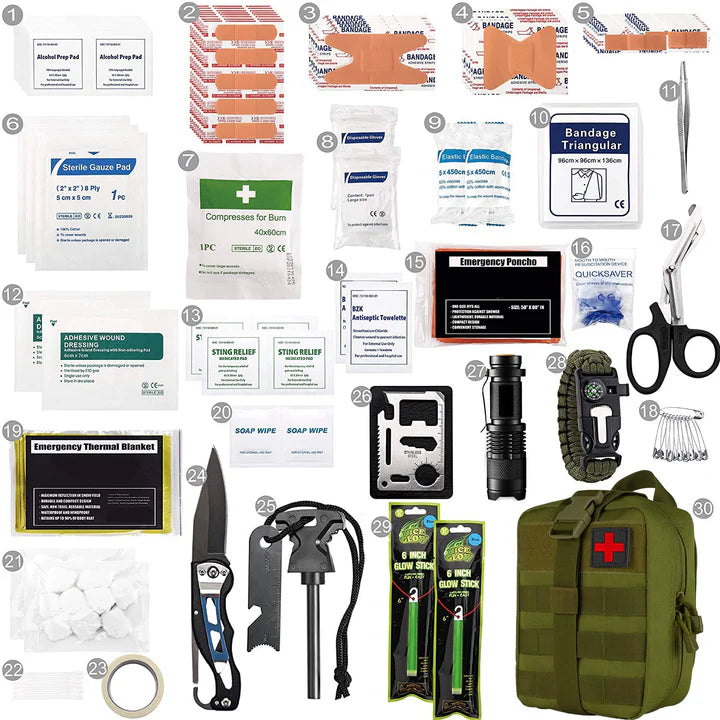 SurviPack 156-delige Survivor Kit - EHBO voor Kamperen & Reizen