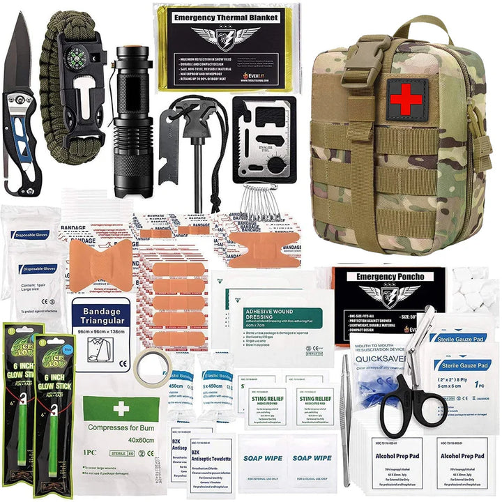 SurviPack 156-delige Survivor Kit - EHBO voor Kamperen & Reizen