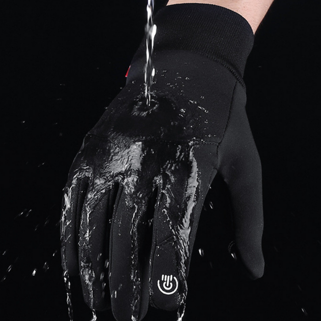 Zwarte touchscreen handschoenen unisex, warm en waterafstotend. Ideaal voor koude dagen en outdoor.