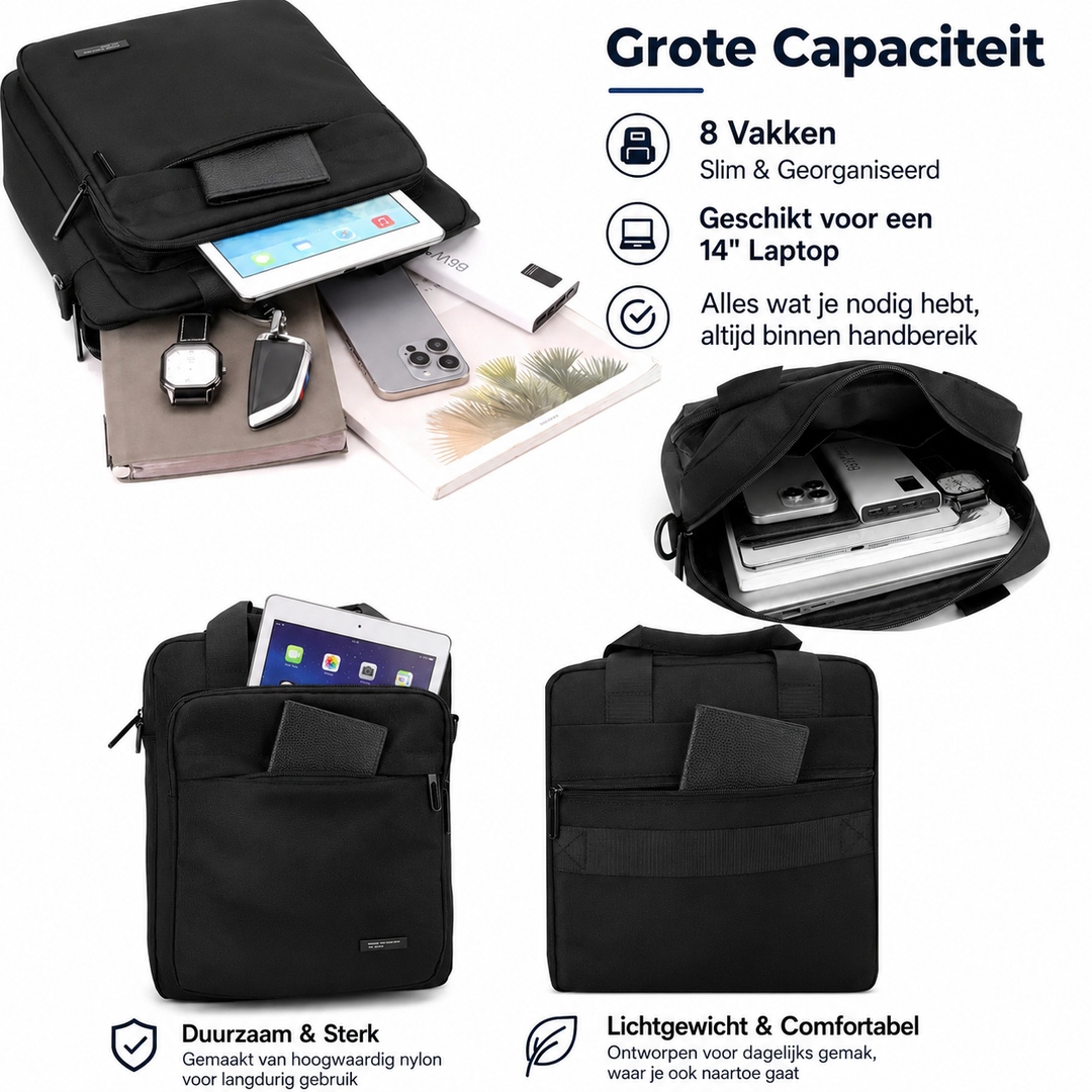 Slanke Zakelijke Laptoptas voor Heren