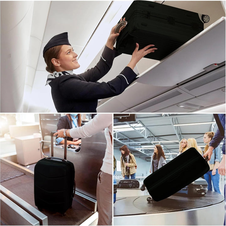 Complete 3-delige set rekbare kofferhoezen voor bagagebescherming, ideaal voor frequent reizen.