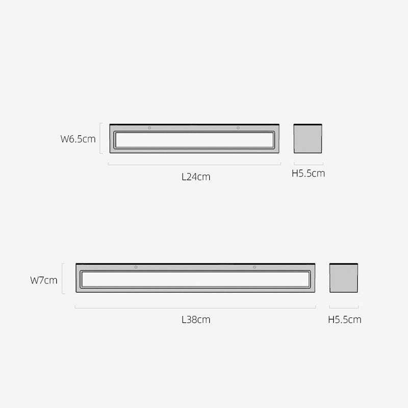 LED Buitenwandlamp - Rechte Hoek Design