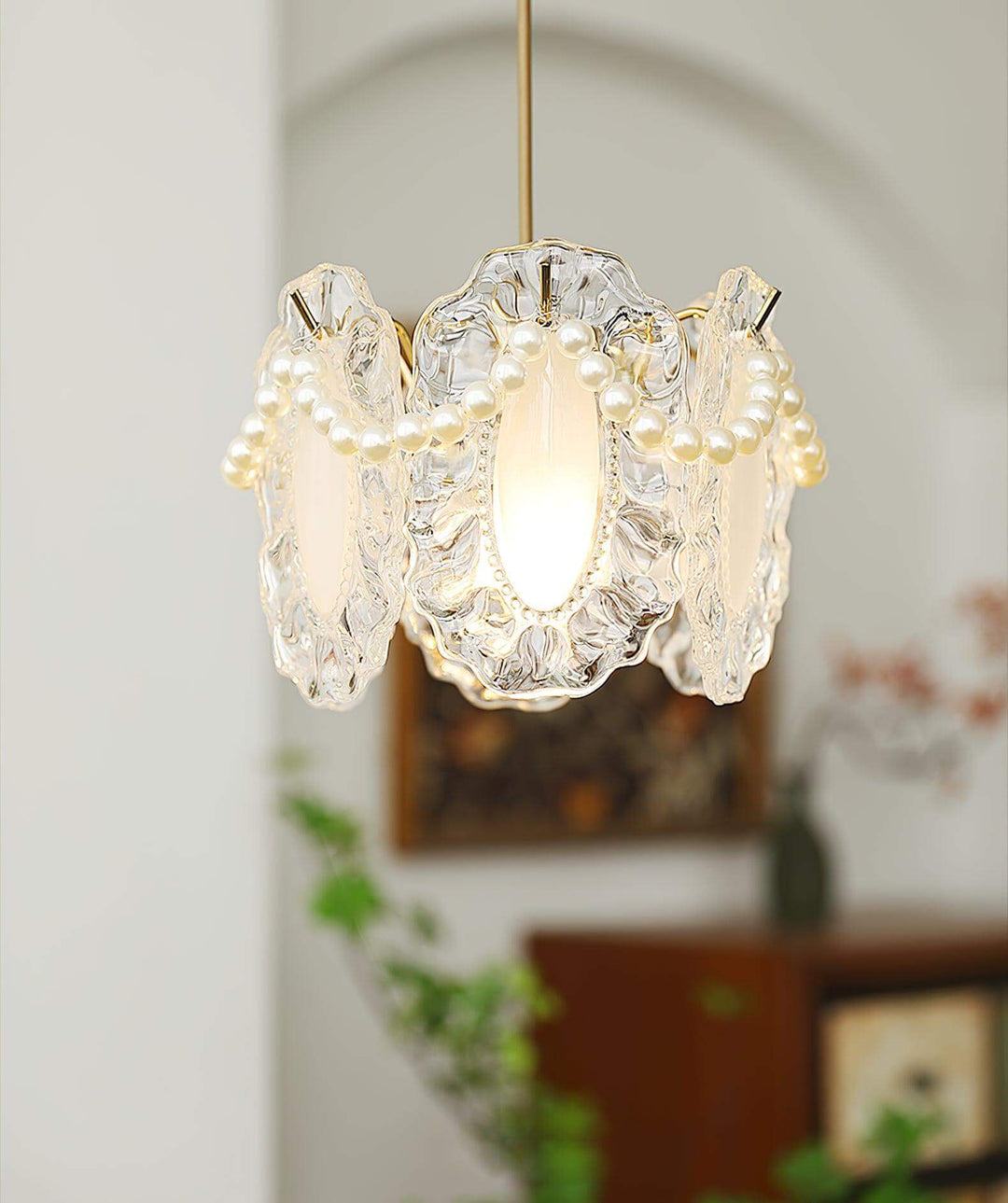 Bloemen Glas Hanglamp - Elegant Design