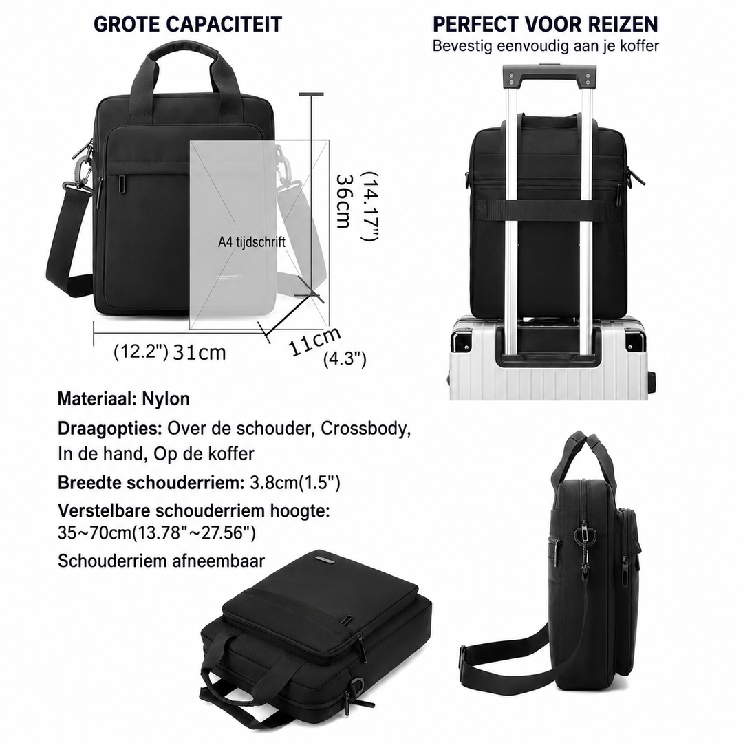 Slanke Zakelijke Laptoptas voor Heren