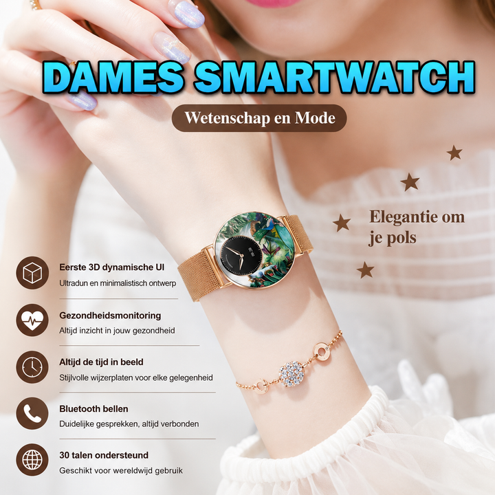 Luxe Galaxy Smartwatch voor Vrouwen – Stijl en Gezondheidsmonitoring