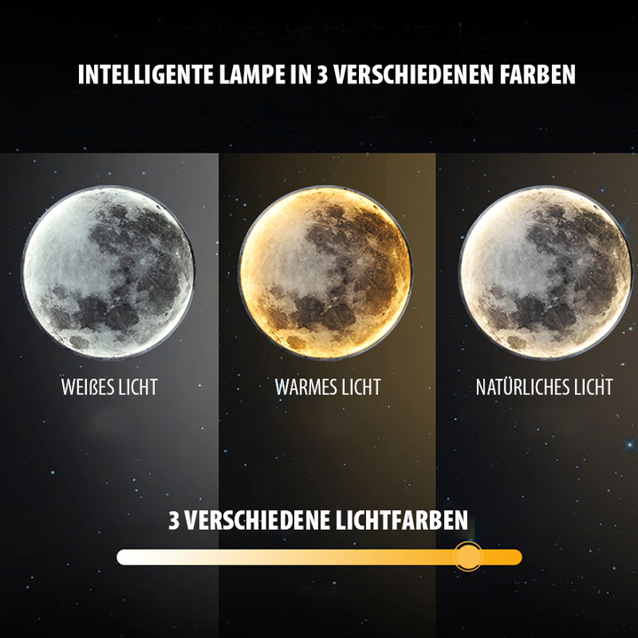 3D-geprinte MoonLamp met realistisch maanontwerp, sfeerverlichting voor ontspanning en romantiek in elke kamer.