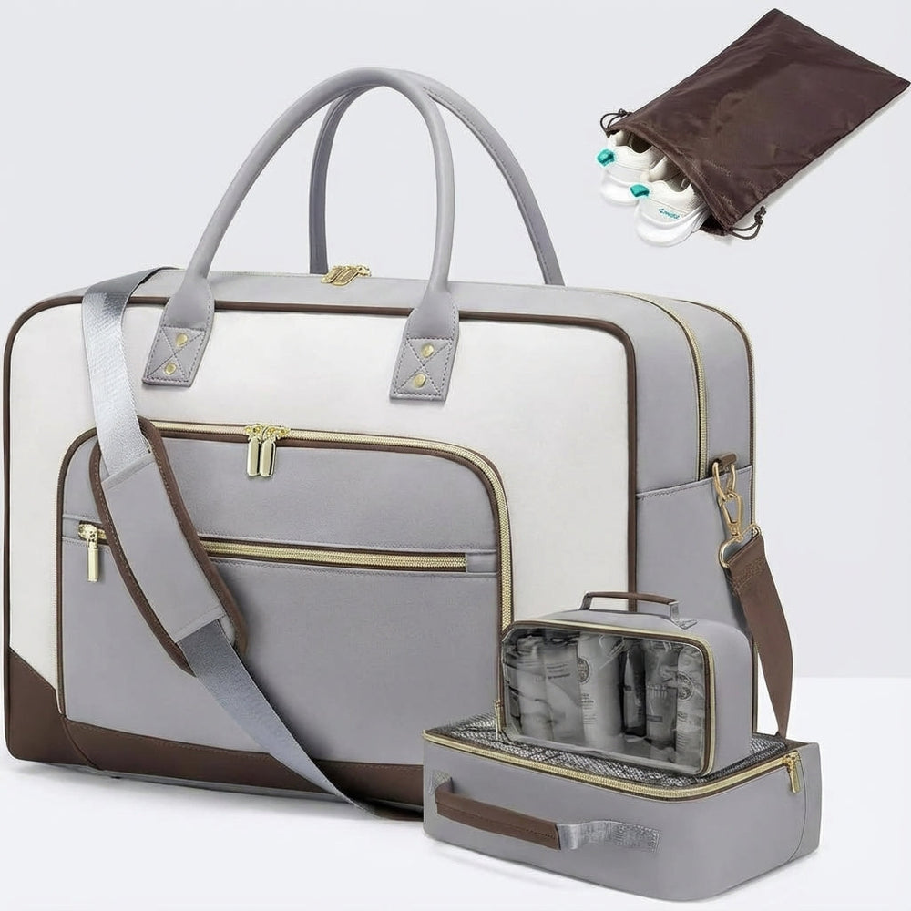 Ruime reistas met laptopvak en waterdicht natvak, perfect als CarrySmart duffeltas voor vakantie.