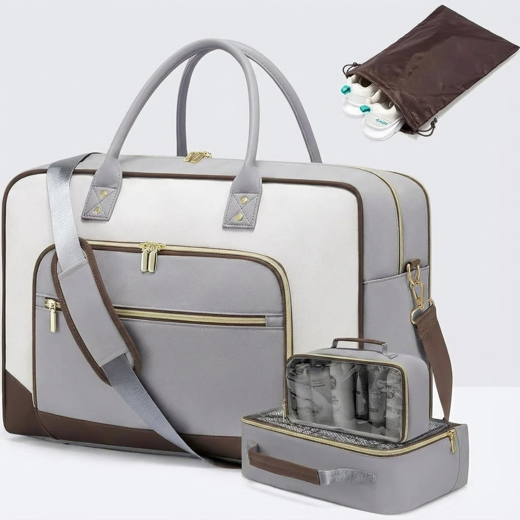 Ruime reistas met laptopvak en waterdicht natvak, perfect als CarrySmart duffeltas voor vakantie.