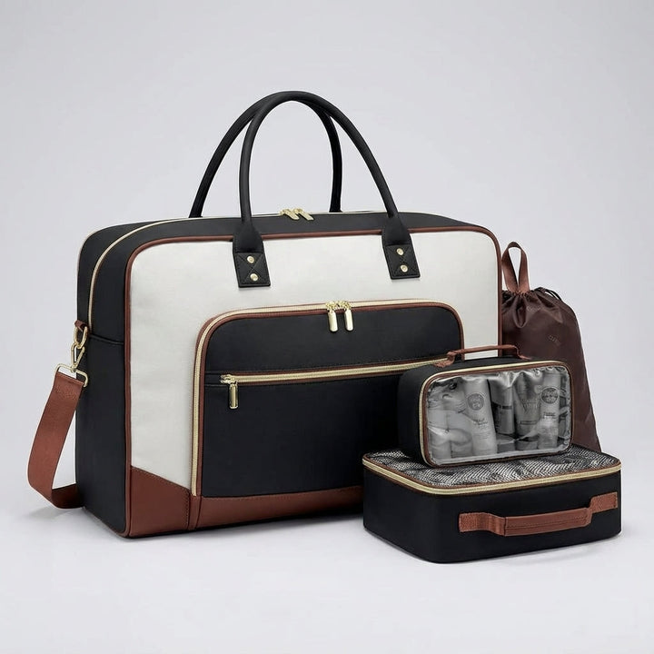Lichtgewicht 4-delige reisset, perfect als draagbare handbagage duffeltas voor korte trips en vakanties.