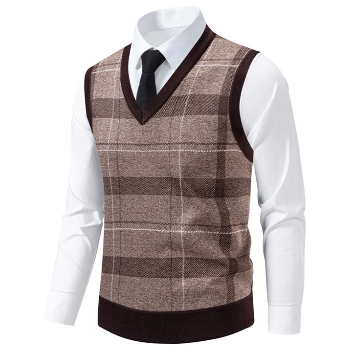 Mannen Mouwloos Vest met V-hals – Stijlvol voor Werk & Casual