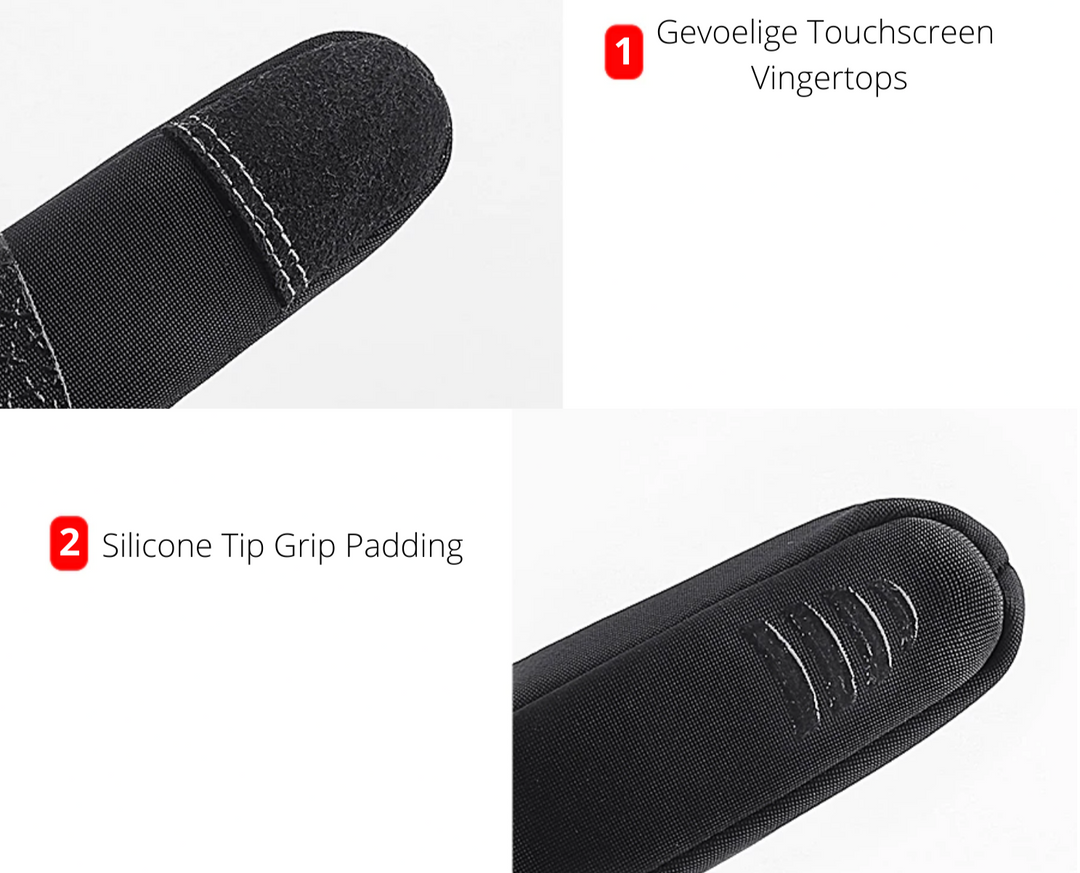Unisex sport handschoenen met touchscreen voor smartphone. Warm, winddicht & waterafstotend voor buiten.