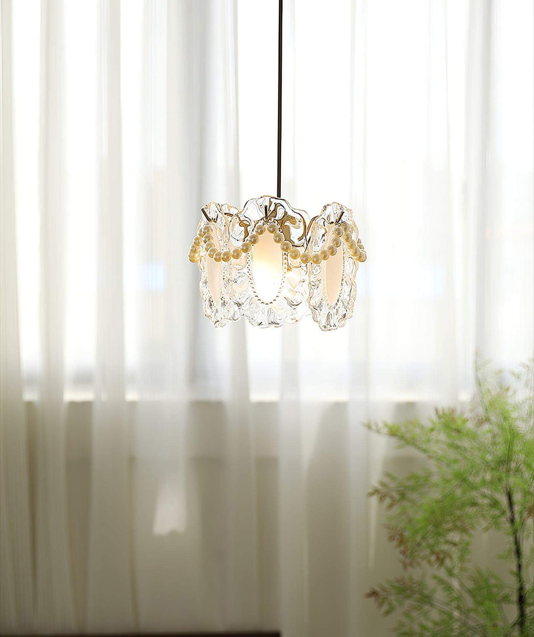 Bloemen Glas Hanglamp - Elegant Design
