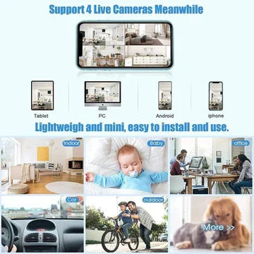 WatchPoint Mini 1080p bewakingscamera met bewegingsdetectie en scherp beeld voor complete beveiliging.