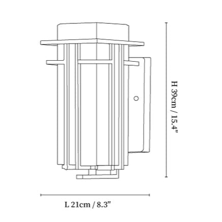 Buiten Wandlamp - IJzer & Glas