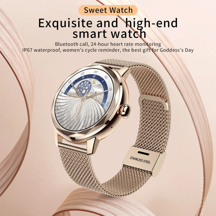 Dames Smartwatch Smart Gold – Luxe Sporthorloge Roestvrij Staal