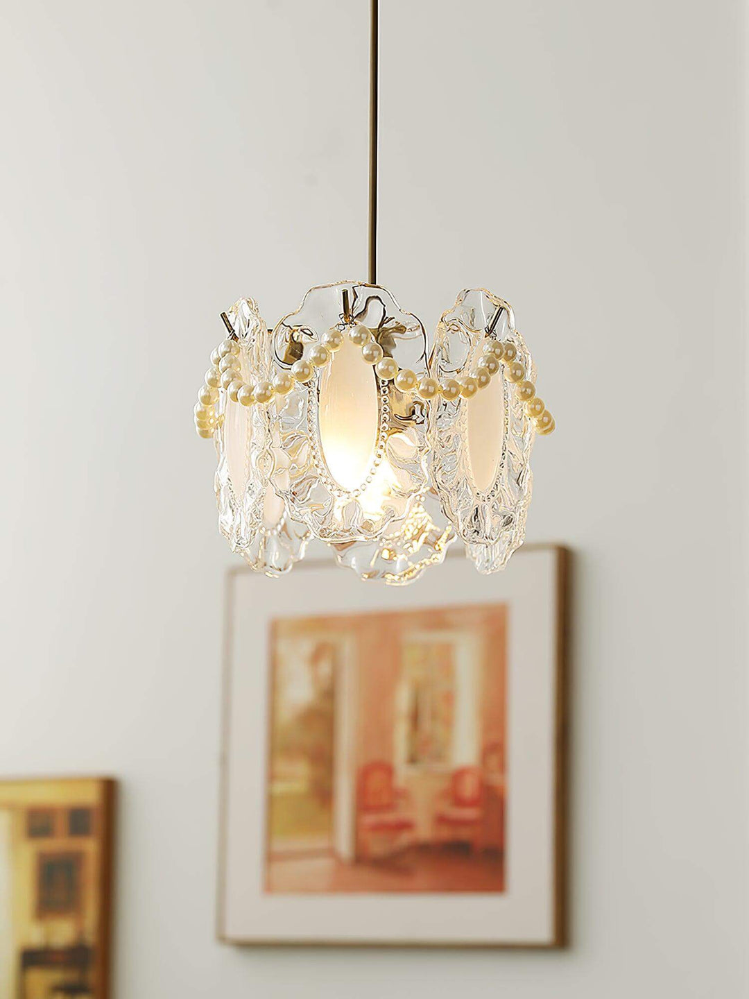 Bloemen Glas Hanglamp - Elegant Design