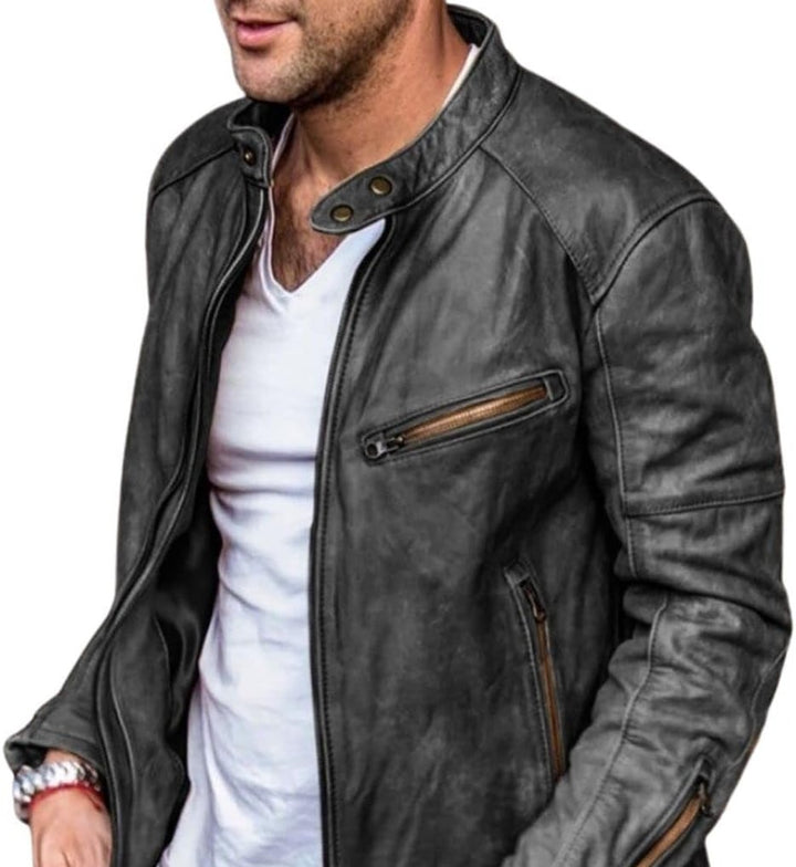 Heren Leren Jack - Weerbestendig en Stijlvol