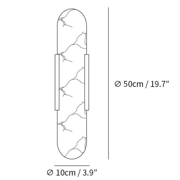 Moderne Wandlamp - Albast & Metaal
