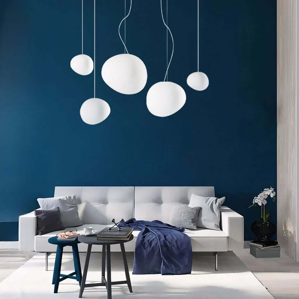 Witte Kiezel Hanglamp - Modern & Minimalistisch