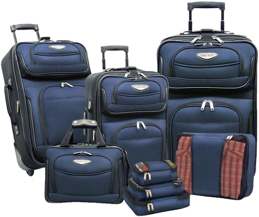 Ideale TravelMax 8-delige reisset voor familiereizen, met diverse softshell koffers & inpak cubes.