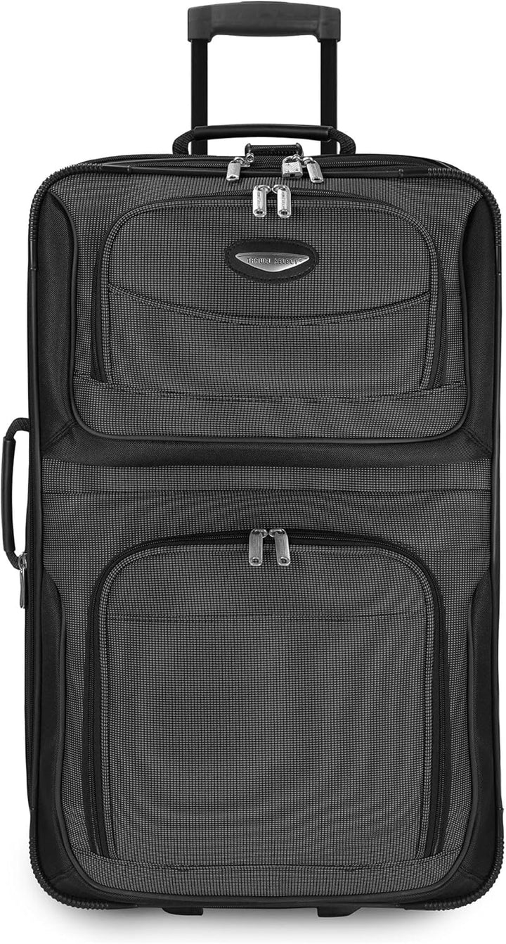 Complete TravelMax 8-delige softshell reisset met diverse koffers en bijpassende inpak cubes.