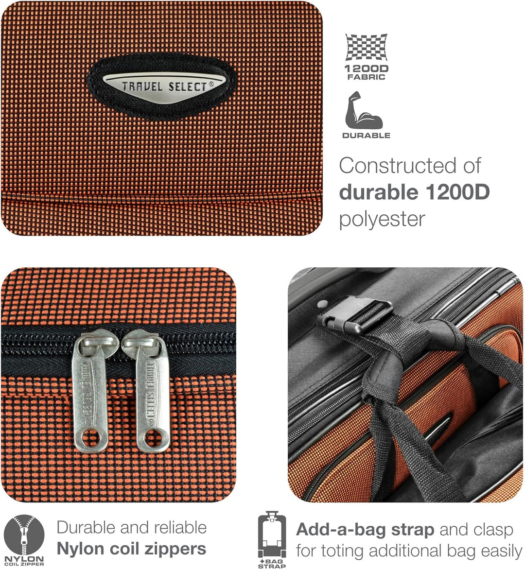 Duurzame lichtgewicht softshell koffer set van TravelMax, de 8-delige reisset is perfect voor frequente reizigers.