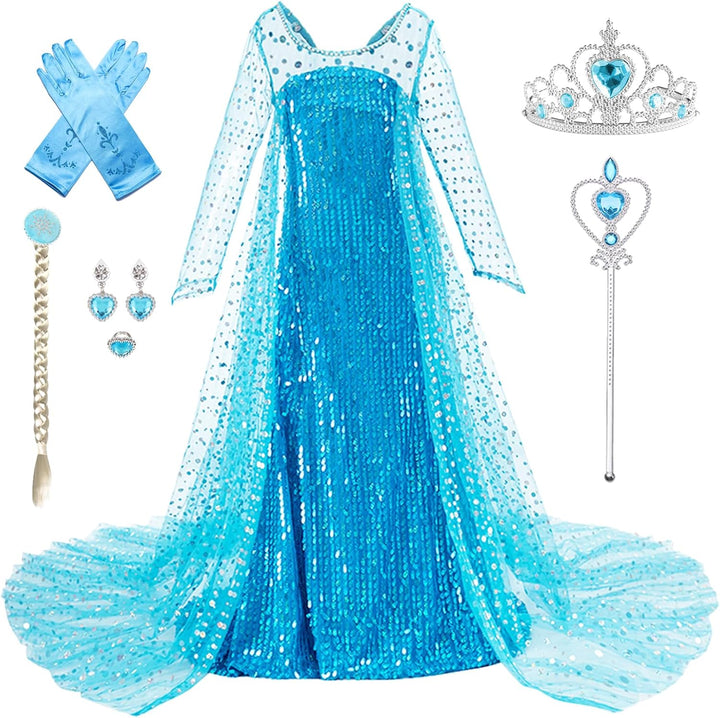 Prinsessenjurk Blauw - Inclusief Accessoires voor Spelplezier