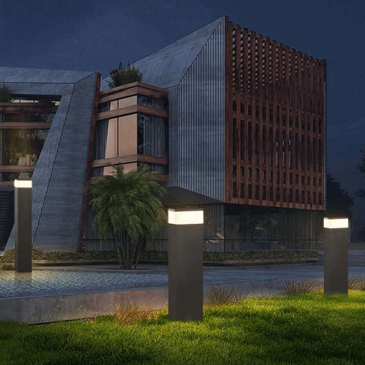 LED Buitenlamp - Rechthoekig Metaal Design