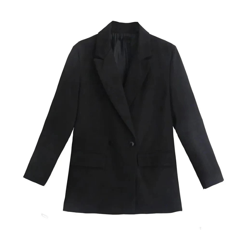 Elegante dames mantelblazer, oversized model voor een moderne, stijlvolle look. Trendy bovenkleding mode.