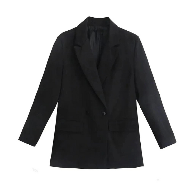 Elegante dames mantelblazer, oversized model voor een moderne, stijlvolle look. Trendy bovenkleding mode.