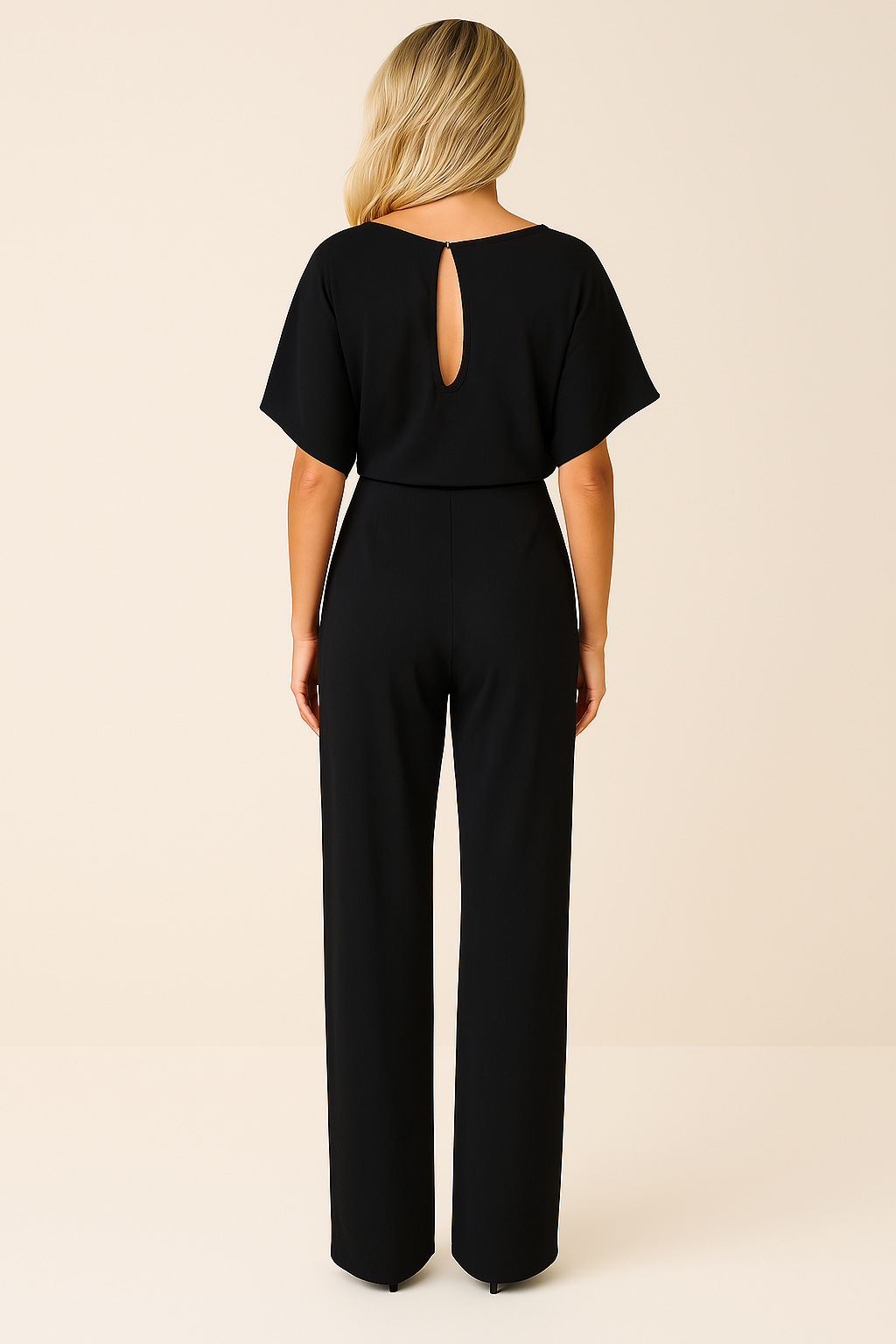 Moderne dames jumpsuit met wijde pijpen, comfortabel en trendy voor elke gelegenheid.