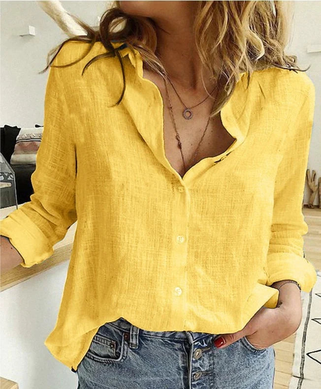 Comfortabele loose fit damesblouse, modieus en veelzijdig voor dameskleding, ook in grote maten.