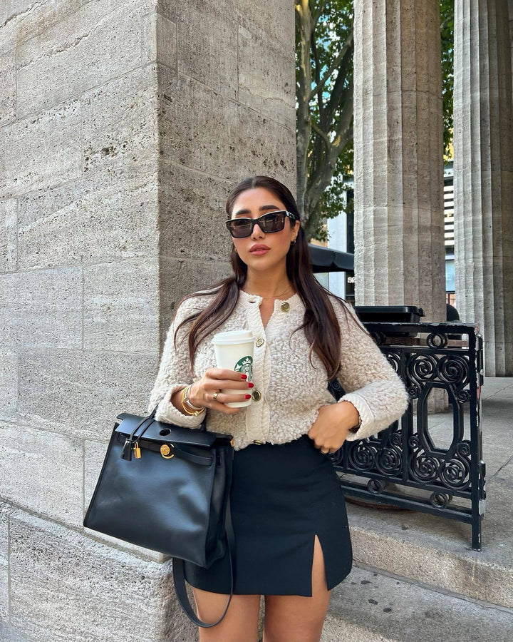 Trendy Dames Overshirt in Teddy-Stijl