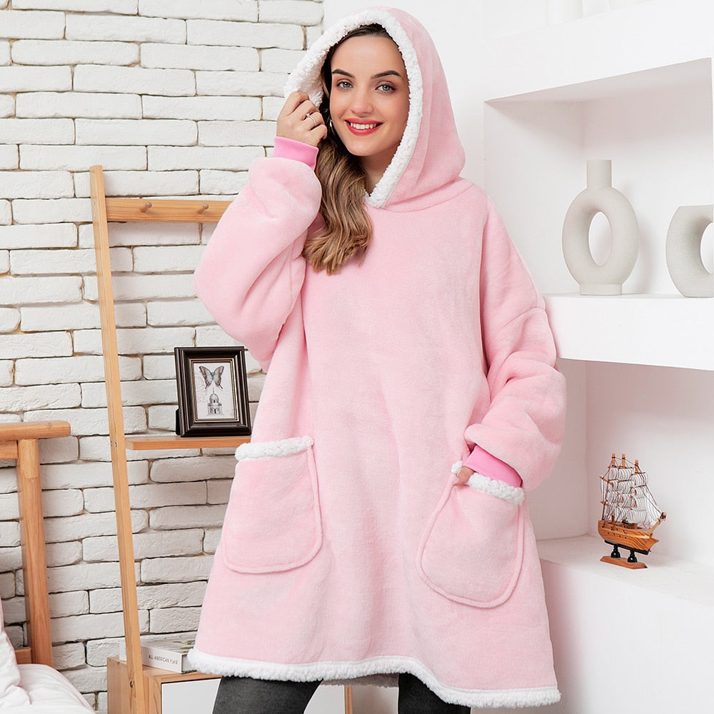 Zachte blanket hoodie, jouw nieuwe favoriete loungewear item.